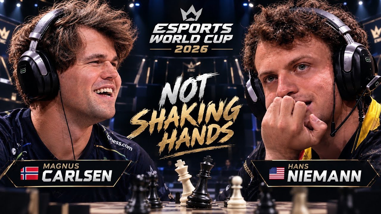 Magnus Carlsen VS Hans Niemann || Esport World Cup 2026 || Groub Stage, Upper Brecket Game 1-2