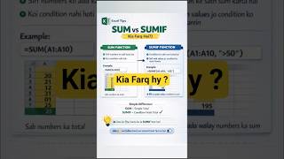 SUM vs SUMIF Kia Farq Hai ✨ Excel Explained in 30 Sec #shorts #shortsfeed
