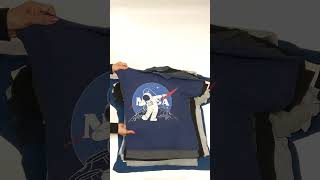 Recycle Good Nasa T-Shirts E0122128-16 61 pcs 24 lbs Wholesale at Tiedemann Globe