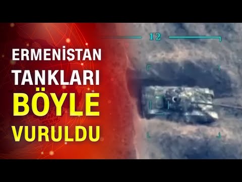 Azerbaycan Ermeni tanklarının vurulma anını paylaştı