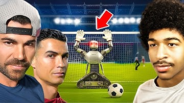 Ronaldo vs My Unbeatable Goalie Robot! *NABRI REACTS*