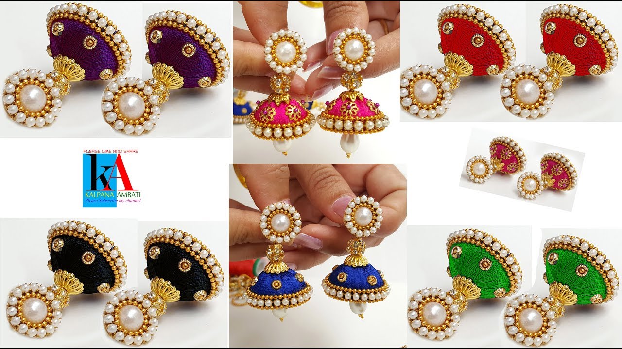 Details more than 171 fancy silk thread earrings designs