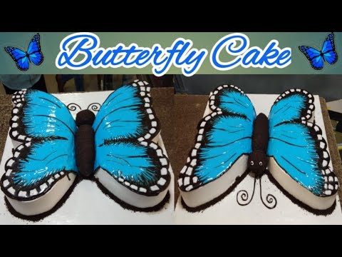 fresh Cream butterfly shaping cake