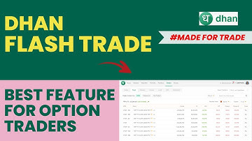 How to use Flash Trade on DHAN Explained in Hindi | Best Feature for Option Traders