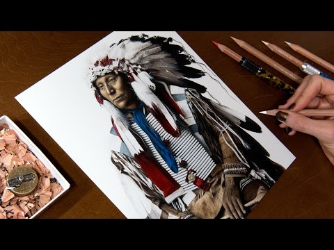 Drawing A Native American (Chief Hollow Horn Bear)