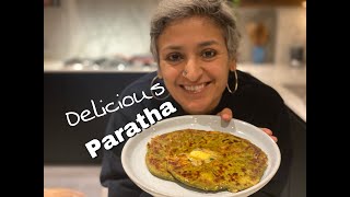 SPINACH FLATBREADS STUFFED WITH DELICIOUS POTATOES AND PANEER | Alu paratha | Food with Chetna