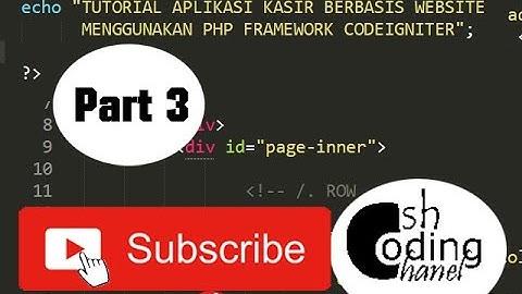 Tutorial aplikasi kasir Berbasis web php Codeigniter dan Android Part 3