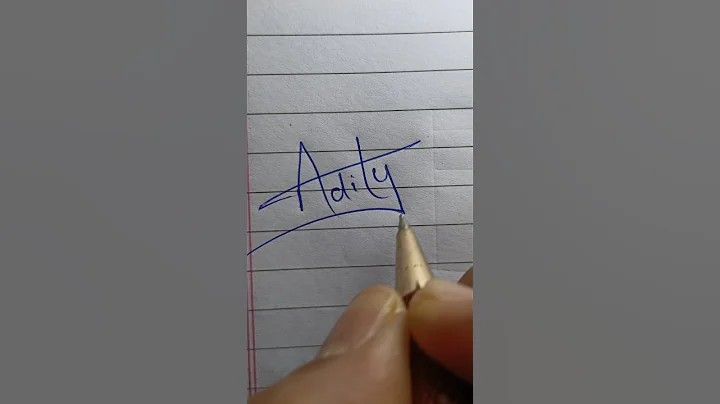 Aditya name signature style #calligraphy #shortsfeed #shorts