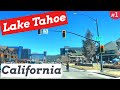 South Lake Tahoe, California, Driving Touring Video, USA, Dash Cam