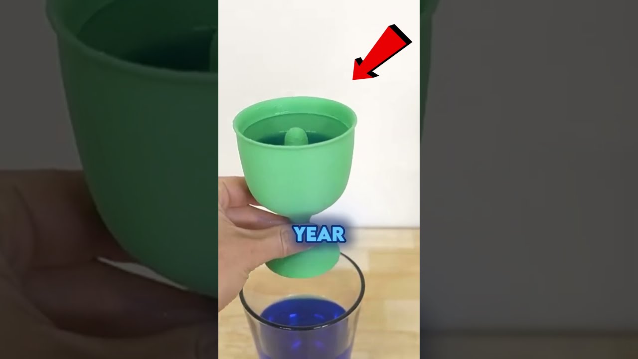 Do NOT fill this 2,000-year-old cup past the line... 😳🍷 #shorts  #physics  #tech   #prank  #gadgets