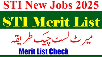 STI Merit List Check Online 2025 | STI Merit List Displayed Portal or School | STI Jobs 2025 | STI