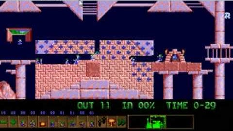 Lemmings my real custom level 13: Just a minute part :Deluxe (my own created board)