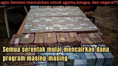 Semua serentak mulai mencairkan dana program masing-masing