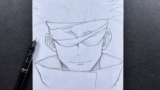 Simple as that . . ., #anime #gojo #tutorial #animeart #pencil #sket, how to draw gojo