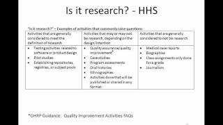 Overview of Determinations: Not Research and Not Human Subjects