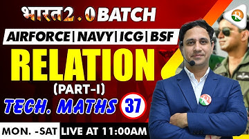 Relation-1 for Airforce, Navy, ICG | Complete Maths for Airforce X Group | Airforce Maths class 2024