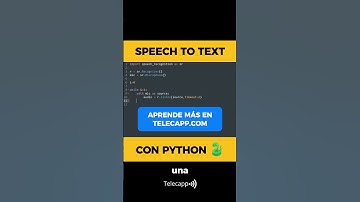 ¡Speech to Text con PYTHON en solo 1 minuto!