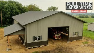 Building a Large Work Shop Full Time-Lapse Video