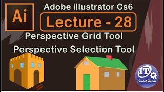 Perspective Grid Tool & Perspective Selection Tool | Adobe illustrator in hindi | Lecture 28