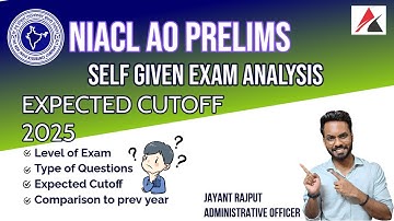 NIACL AO SELF-GIVEN EXAM ANALYSIS  AND EXPECTED CUTOFF|| #niaclao #niclao #ibpspo #bankingexam