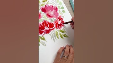 How to add simple glazing details to a watercolor flower
