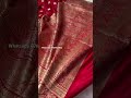 ❤️ Beautiful Red banarasi saree with delicate chand taara motifs all ovet and lace border ✨ #saree