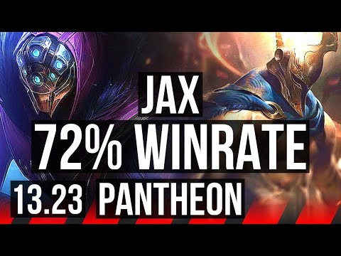 JAX vs PANTHEON (TOP) | 72 winrate, Dominating | KR Master | 13.23