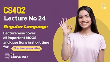 CS402 lecture No 24 |Regular Language with examples