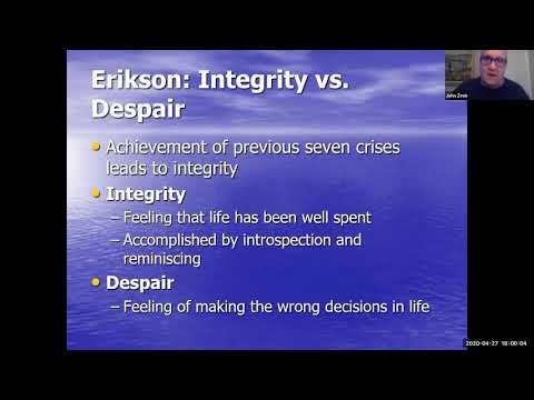 Video: Hvad mener Erikson med integritet vs fortvivlelse?