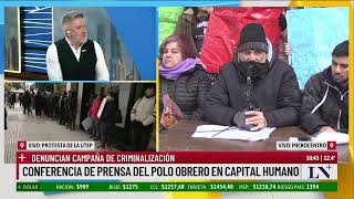 Conferencia de prensa del Polo Obrero en Capital Humano: denuncian campaña de criminalización