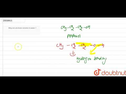ვიდეო: რატომ იხსნება ალკოჰოლი წყალში?