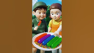 Squid Game AI Edible Slime Rainbow ASMR #squidgame  #squidgame2  #ai  #asmr