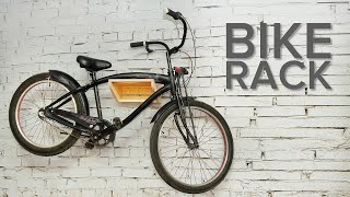 📌 Wall Handing Plywood Bike Rack DIY  + Free SketchUp Plan