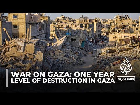The extent of destruction to civilian infrastructure after a year of Israel's war on Gaza