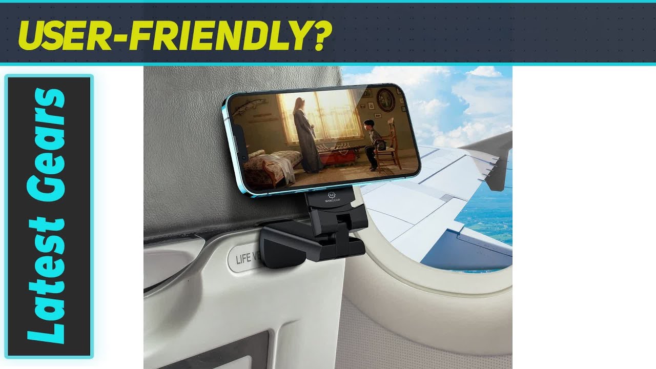 Universal Airplane In Flight Phone Ount. Handsfree Phone Holder For