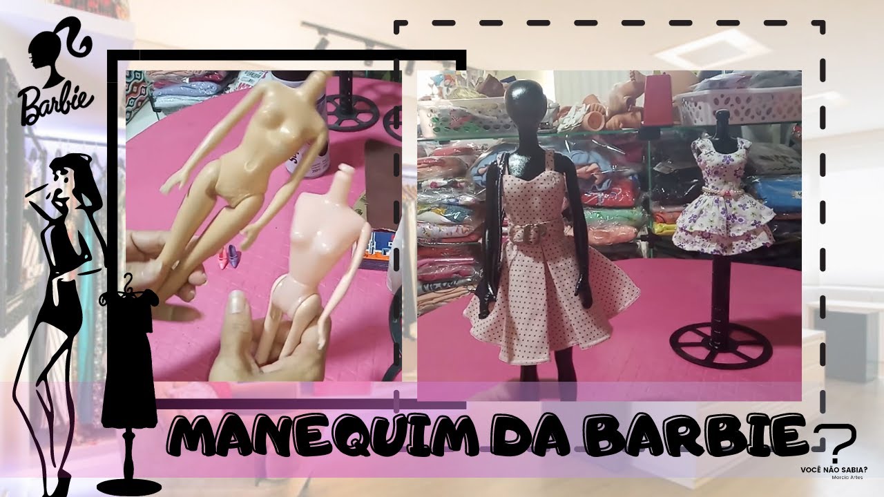 Kit 2 Manequim Para Boneca Barbie Expositor Roupas