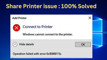 ✅Windows Cannot Connect to Printer -  Operation failed with error 0x0000011b Windows 10/Windows 11