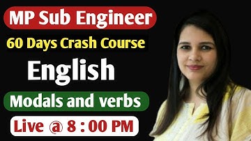 Mp Sub Engineer Crash Course| English Modals  part - 02 & Verb   |  Mp Sub Engineer vacancy 2022