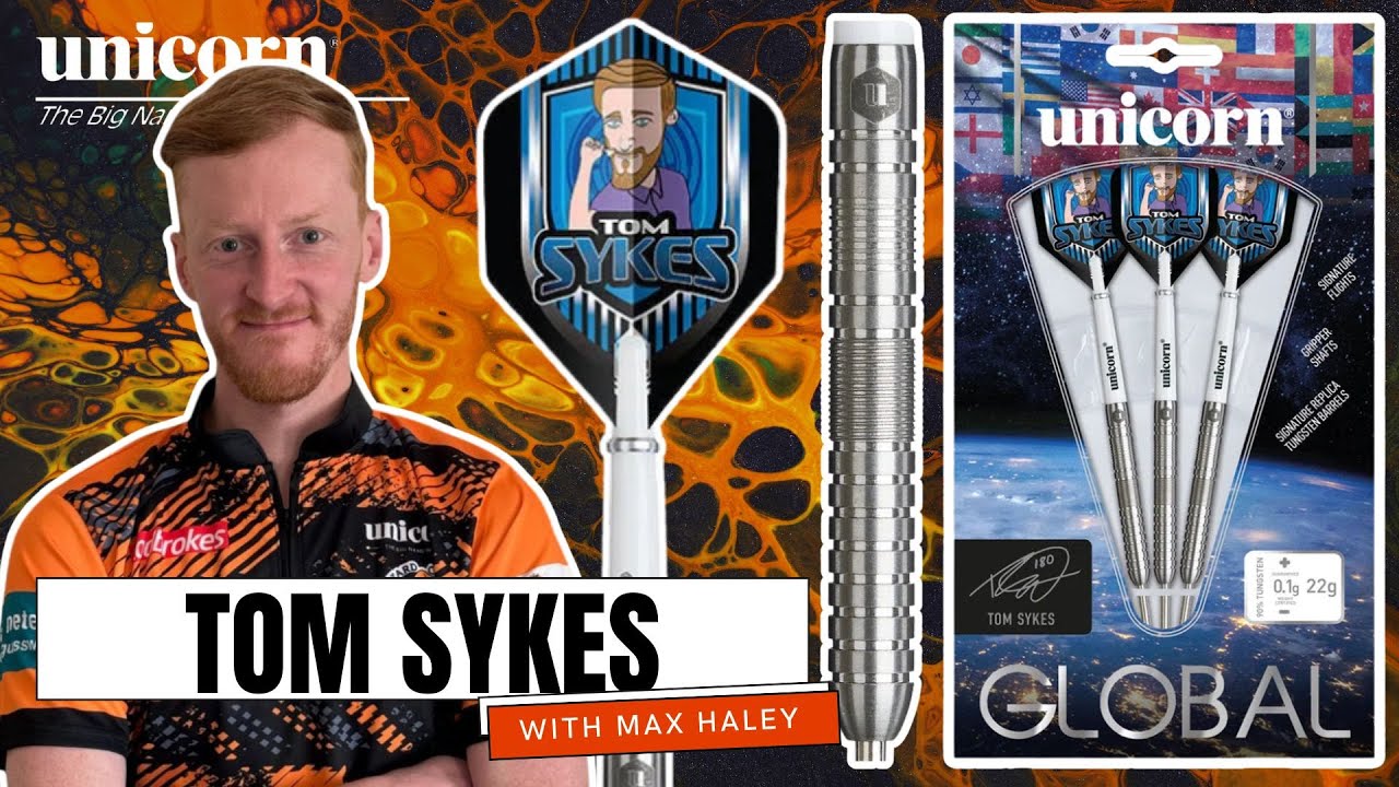 TOM SYKES GLOBAL UNICORN DARTS REVIEW WITH MAX HALEY - YouTube