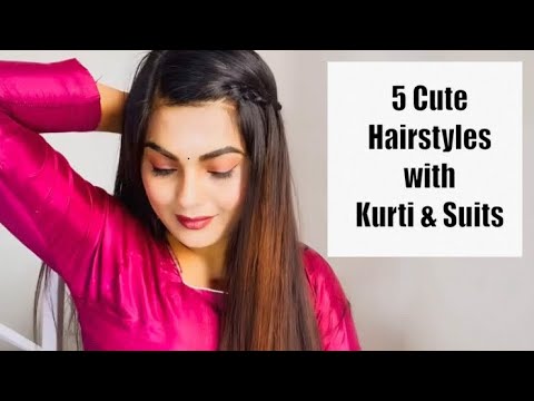 Top 5 cute hairstyles for kurti | front hairstyles | new hairstyles |  trendy hairstyles - YouTube