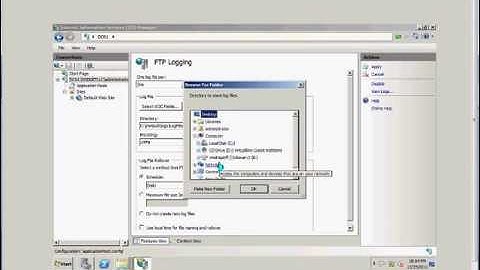 How to change the maximum log file size for an FTP site on a Windows 2008 R2 server in IIS