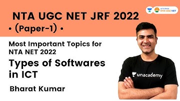 Types of Softwares in ICT | Most Important Topics for NTA NET 2022 | Bharat Kumar