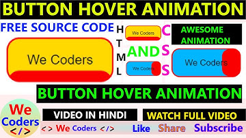 CSS Button Hover Animation Effects using Only HTML & CSS || CSS Animations | Amazing CSS | We Coders