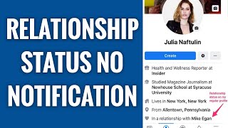 How To Change Facebook Relationship Status Without Notification