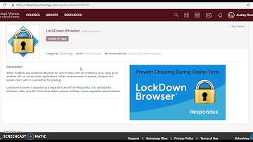 Installing Respondus LockDown Browser in your Schoology Course