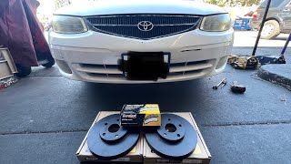 Toyota Solara Front Brake Pads & Rotors Replace - Step My Step ๐ง๐ปโ๐งโ