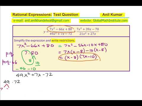 Simplify Rational Expressions