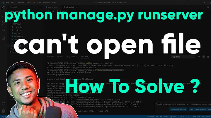 python manage.py runserver | can't open file | How To Solve ?