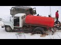 Грузовик ГАЗ-3309 КО-503В застрял в песке / Russian cesspool truck GAZ-3309 KO-503V stuck in sand