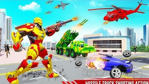 US Army Robot Missile Attack | Flying Truck Robot | Chari Games